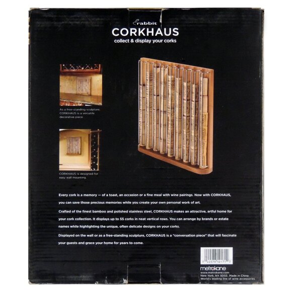 Corkhaus Wine Cork Wall Display Holds Up To 55 Corks for Home Bar or Wine Cellar - Picture 2 of 2